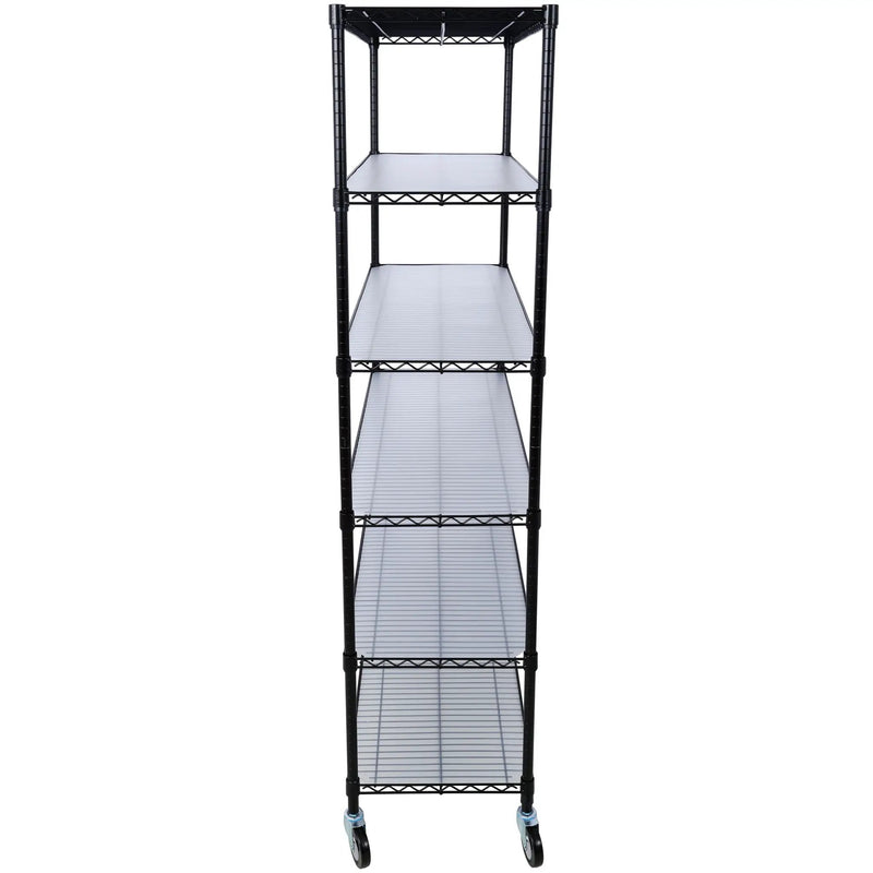6 Tier 6000Lbs Capacity Nsf Metal Shelf Wire Shelving Unit, Heavy Duty Adjustable Storage Rack With Wheels & Shelf Liners For Commercial Grade Utility Steel Storage Rack by HouseOfZazla