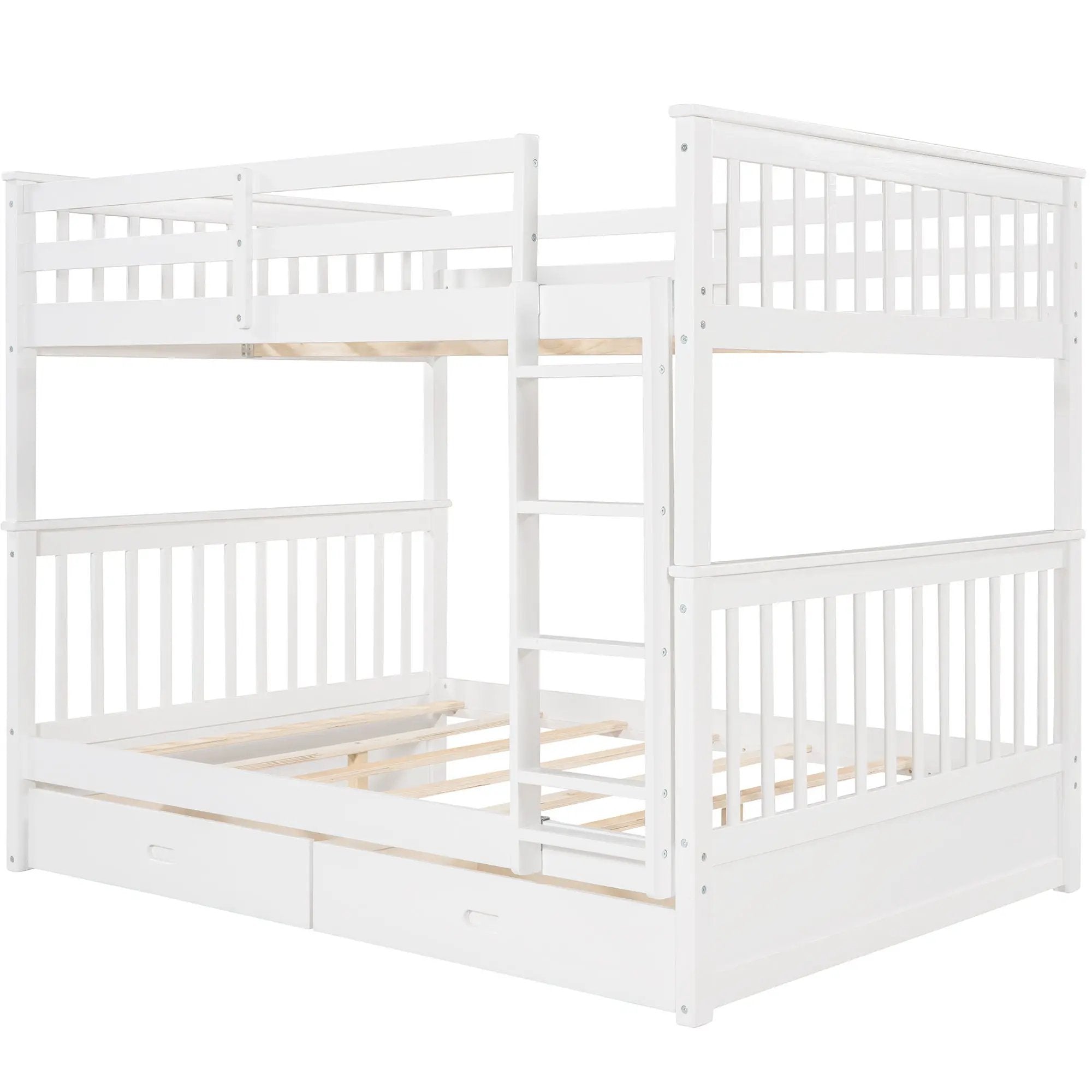 Bunk Bed With Ladders And 2 Storage Drawers by Unique Piece Furniture