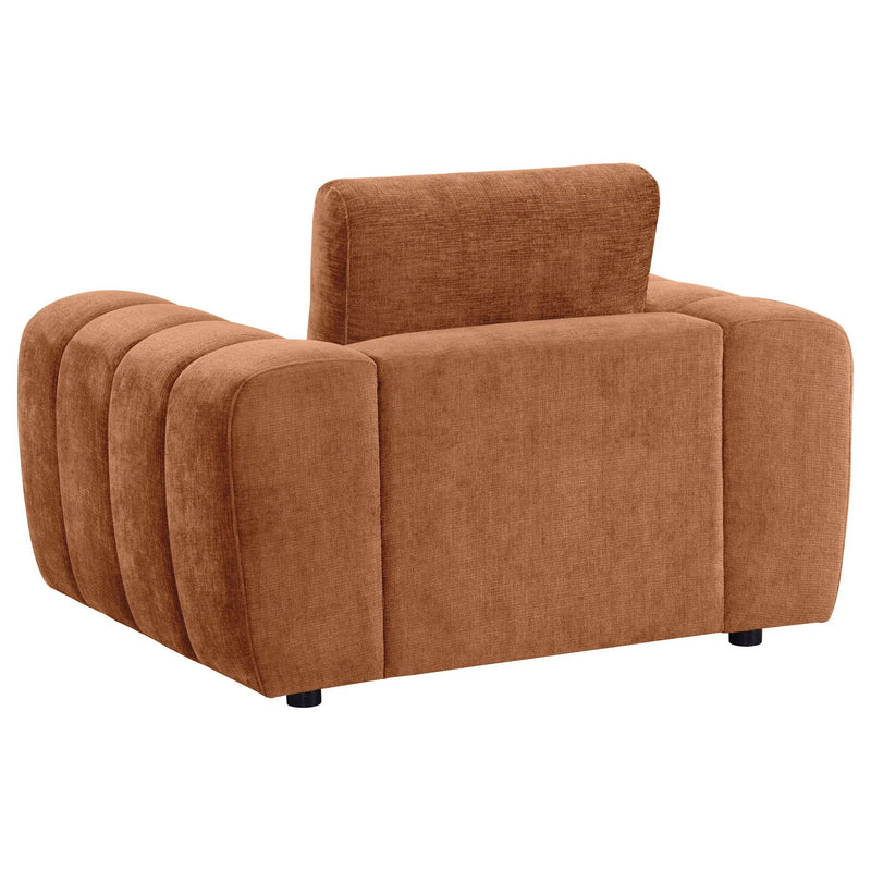 Burnett Chenille Upholstered Accent Chair Burnt Orange by Unique Piece Furniture