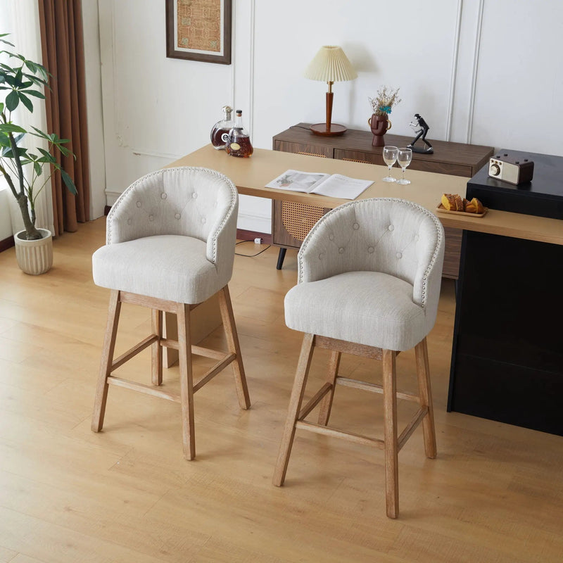 360 Degree Rotation Swivel Counter Stools (Set of 2) by HouseOfZazla