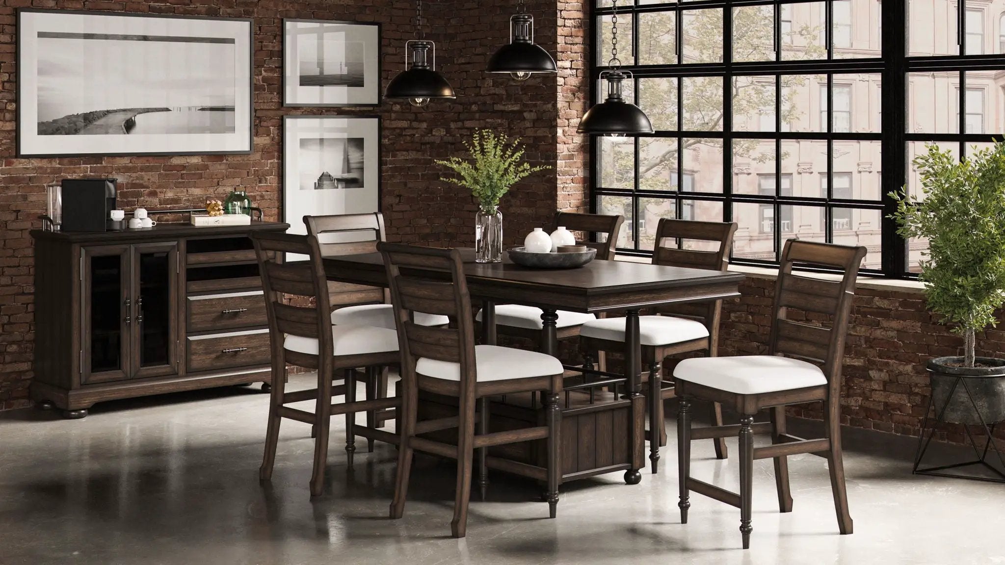 Counter Height Dining Table - Coffee by HouseOfZazla