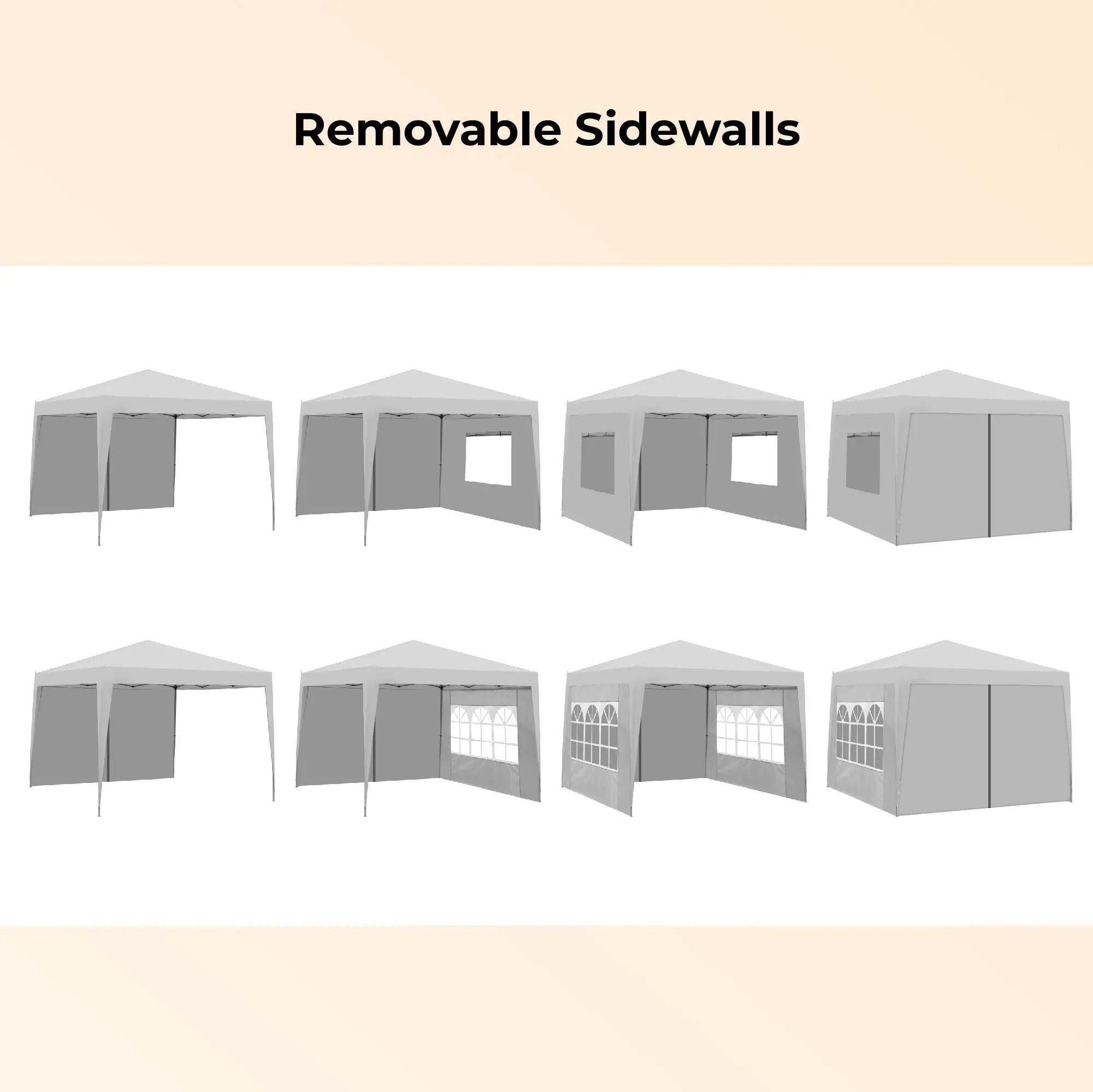 Outdoor 10x10 Ft Pop Up Gazebo Canopy Tent with Removable Sidewalls by HouseOfZazla