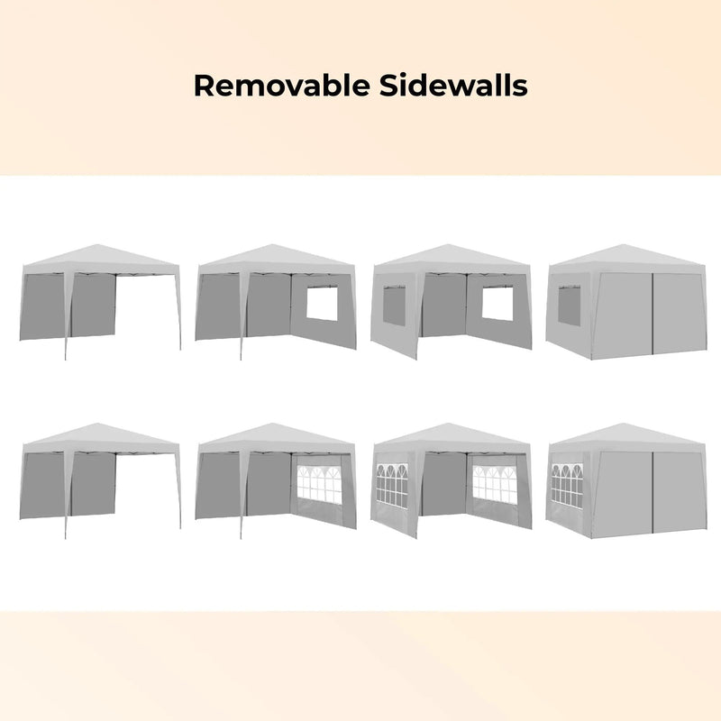 Outdoor 10x10 Ft Pop Up Gazebo Canopy Tent with Removable Sidewalls by HouseOfZazla