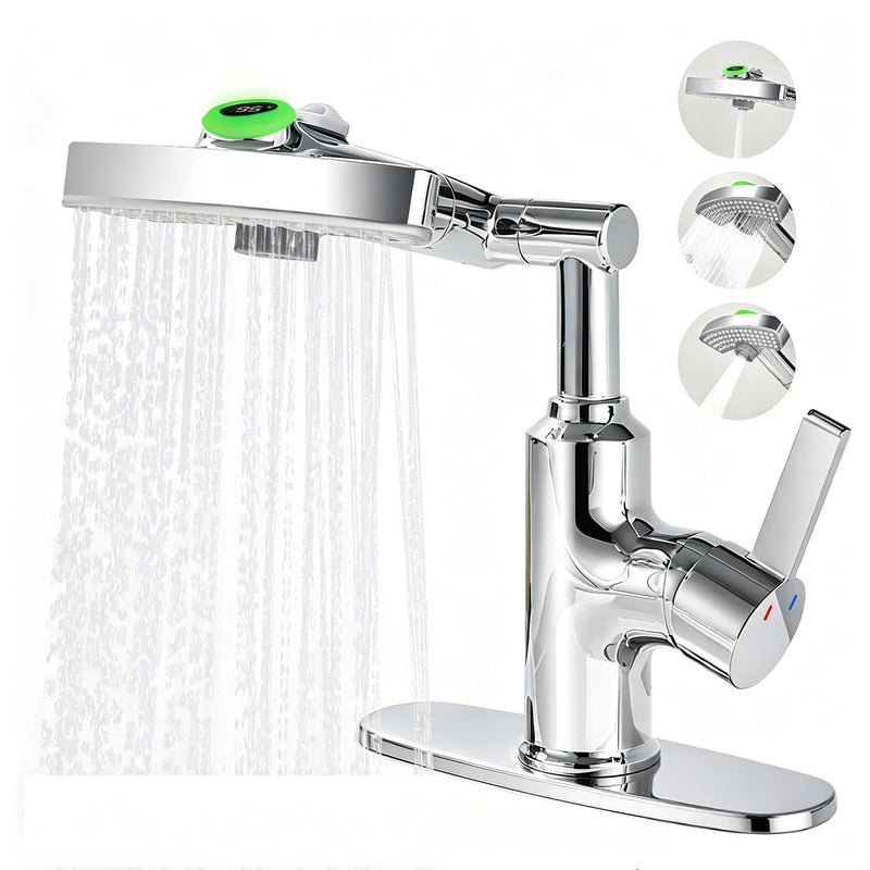LED Temperature Display Bathroom Faucet with Digital Screen by HouseOfZazla