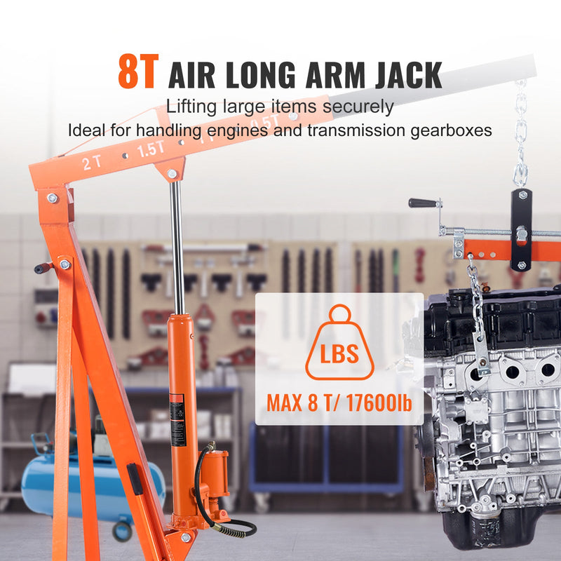 Hydraulic Long Ram Jack, 8 Ton Engine Hoist Cylinder by HouseOfZazla