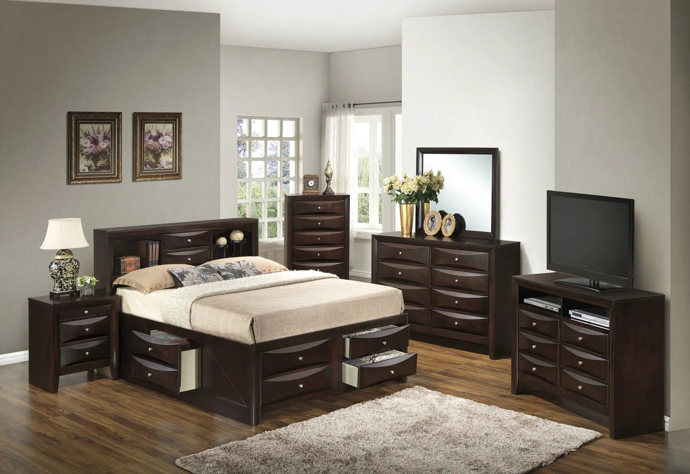 Marilla - Storage Bed With Bookcase Headboard by HouseOfZazla