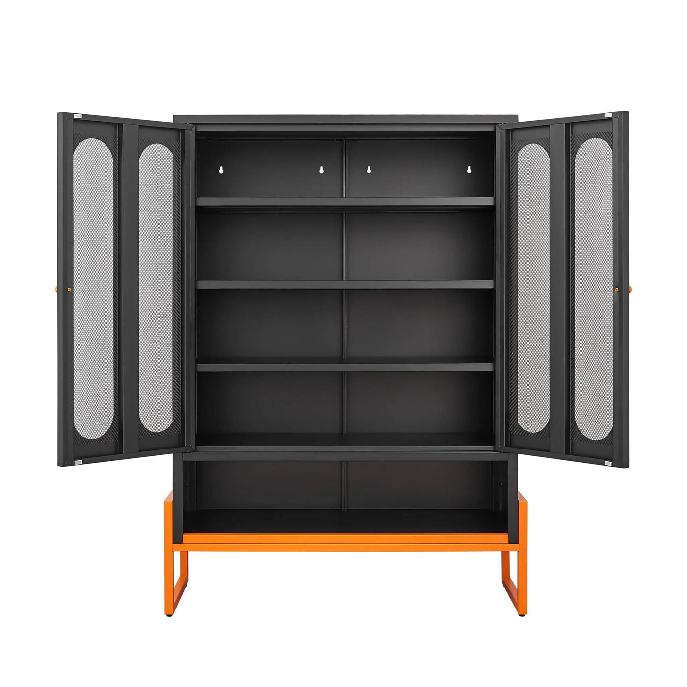 Modern Metal Shoe Cabinet With DoublebSided Doors And Adjustable Partitions by HouseOfZazla