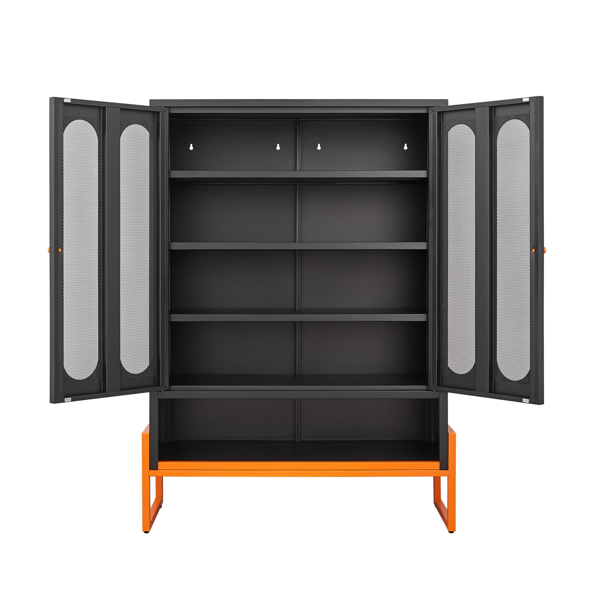 Modern Metal Shoe Cabinet With DoublebSided Doors And Adjustable Partitions by HouseOfZazla