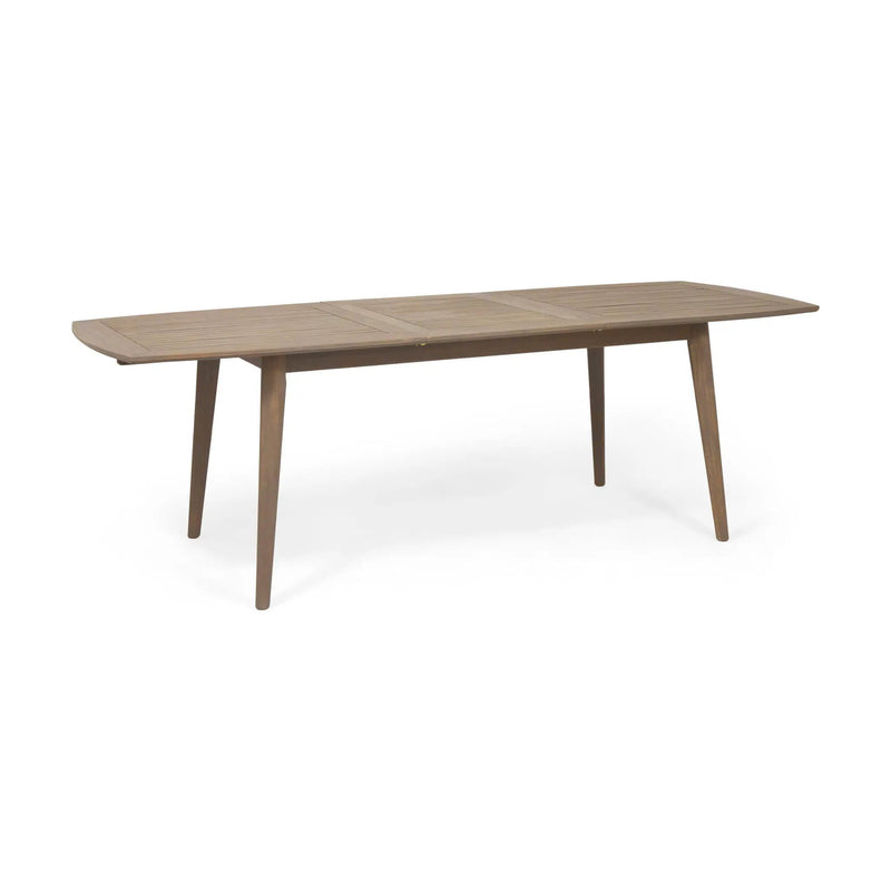Placidity Outdoor Expandable Dining Table with Slatted Tabletop and Tapered Legs by HouseOfZazla