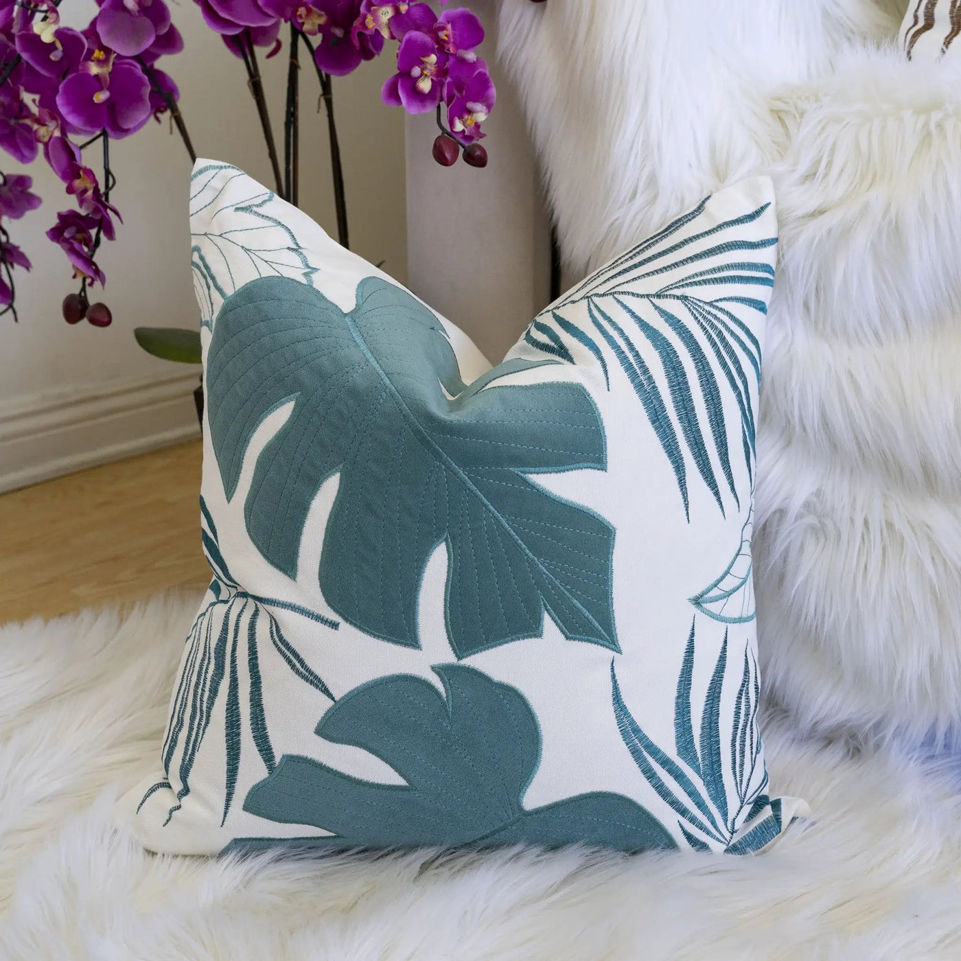 Autumn Vibes Leaf Accent Pillow by HouseOfZazla