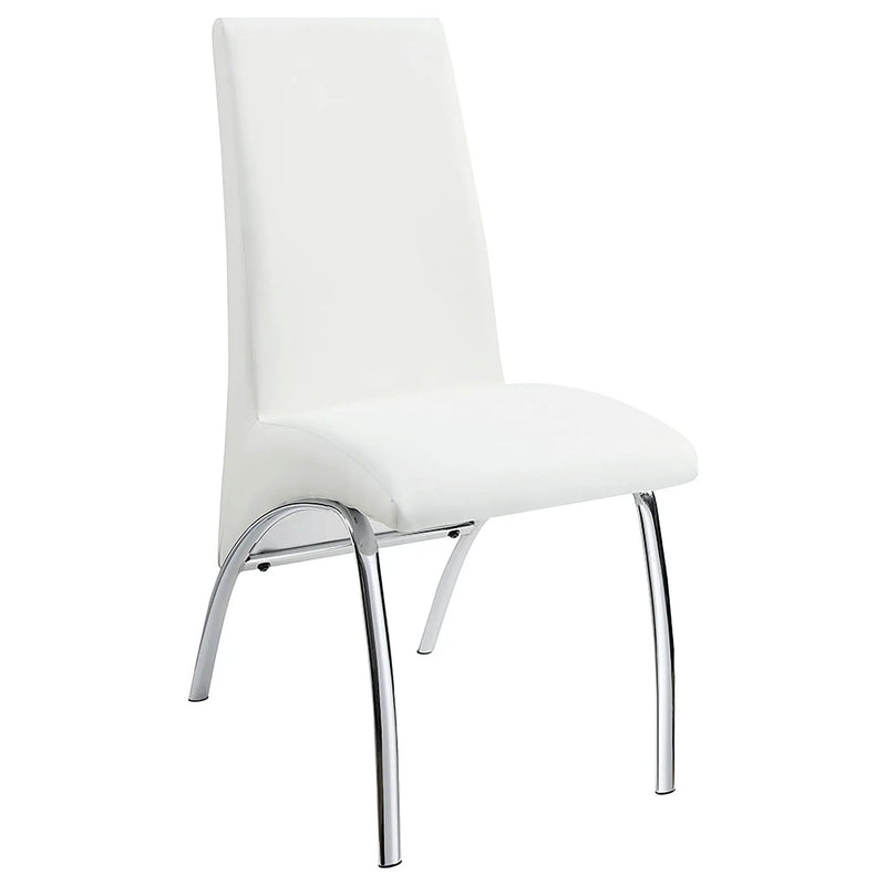 Bishop Upholstered Dining Side Chair White (Set of 2) by Unique Piece Furniture