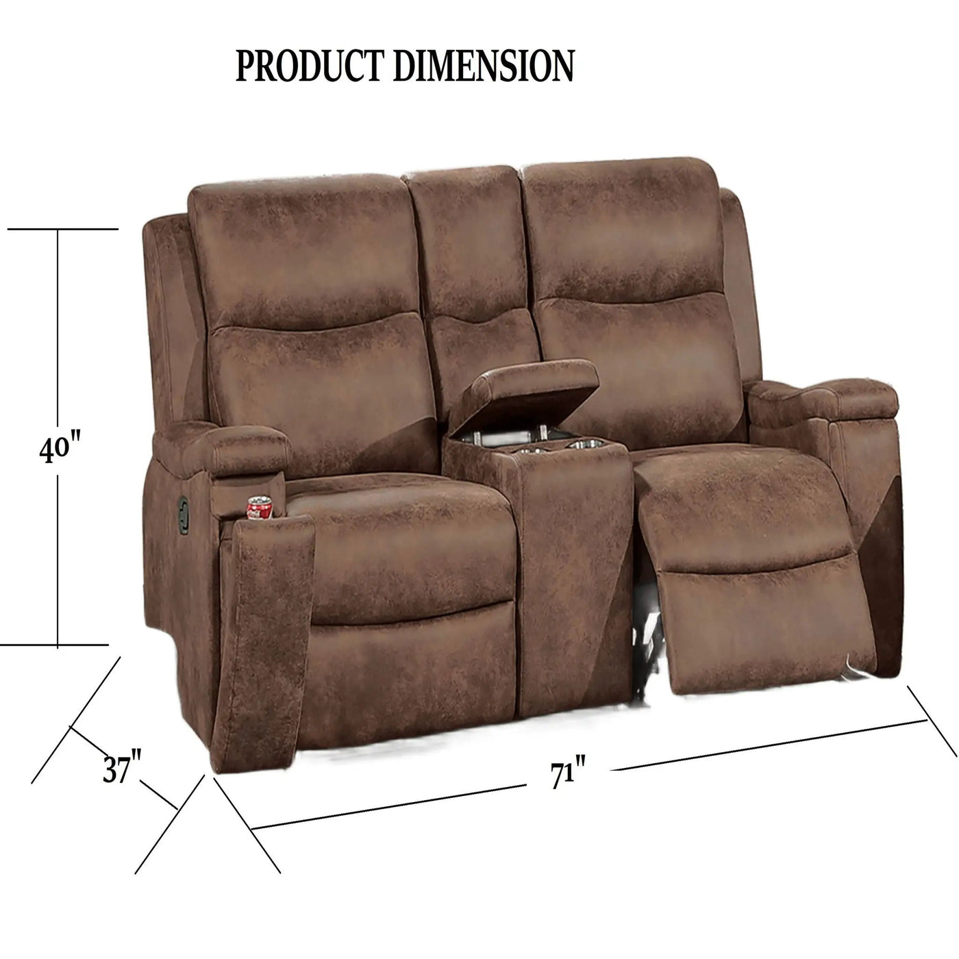 Modern Manual Motion Living Room Set & Hidden Cup Holders by HouseOfZazla