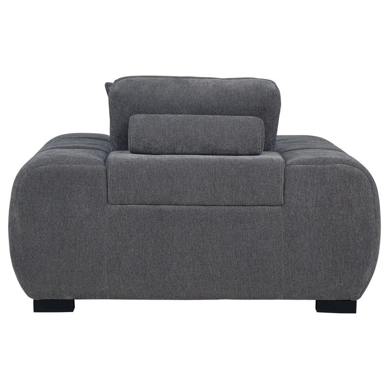 Octavia Upholstered Track Arm Accent Chair Charcoal Grey by Unique Piece Furniture