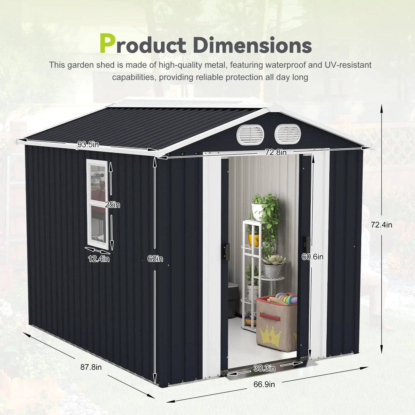 Campcraft 8x6 FT Outdoor Metal Storage Shed by HouseOfZazla