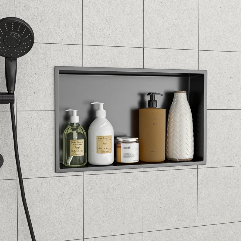 Stainless Steel Shower Niche With Seamless Design For Bathroom Storage by HouseOfZazla