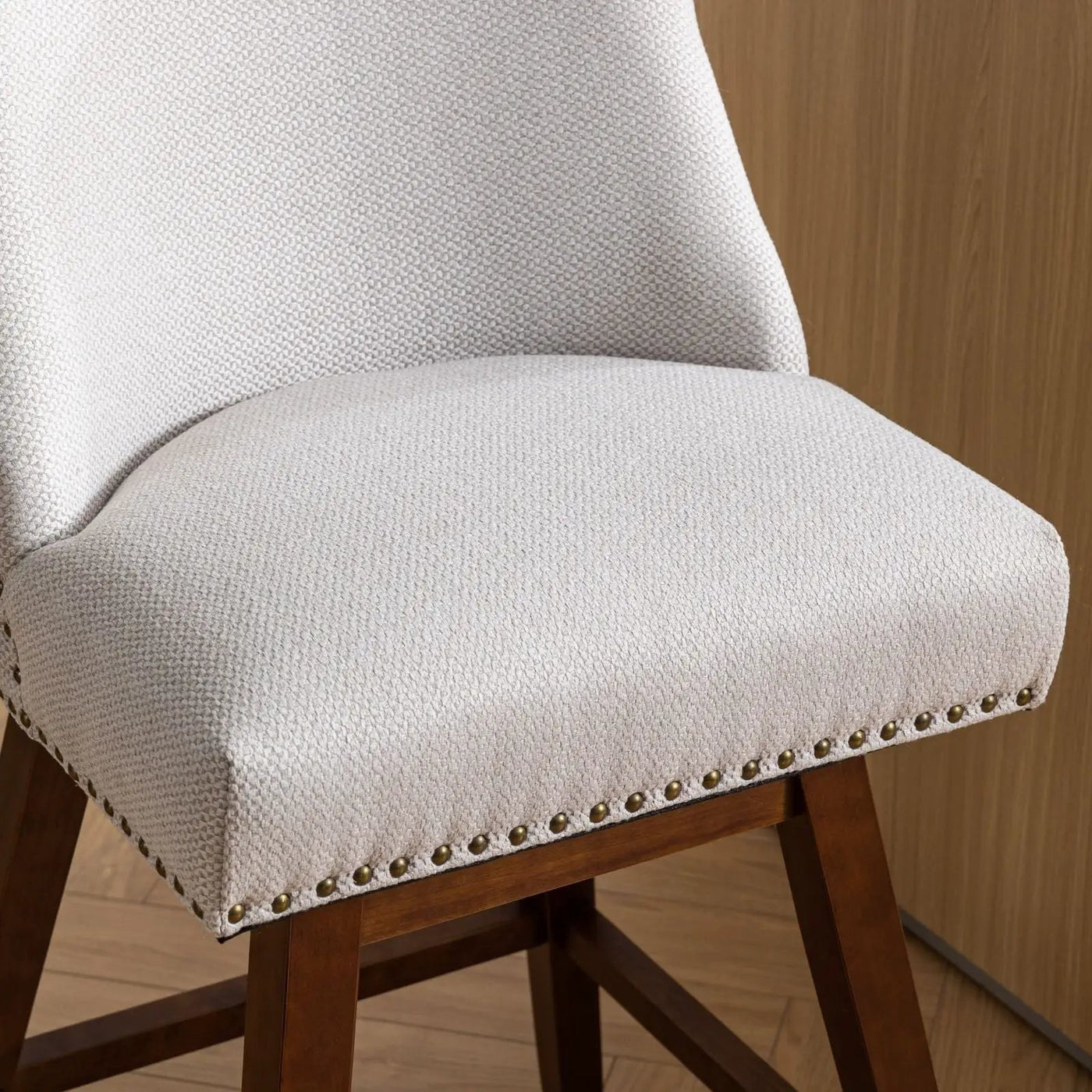 Counter Height Swivel Barstools, 26'' H Seat Height Upholstered Bar Stools (Set of 2), Fabric by HouseOfZazla