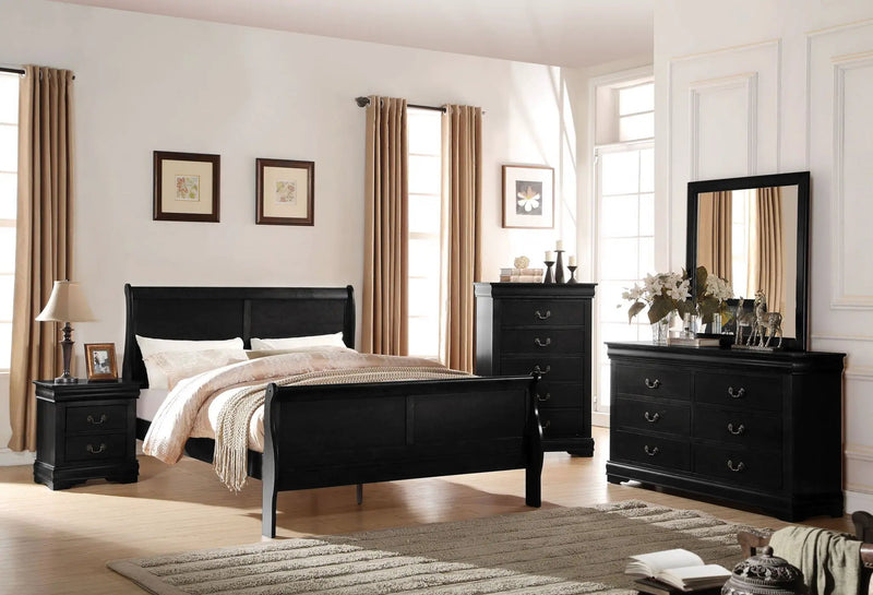 Louis Philippe Sleigh Bedroom Set by HouseOfZazla