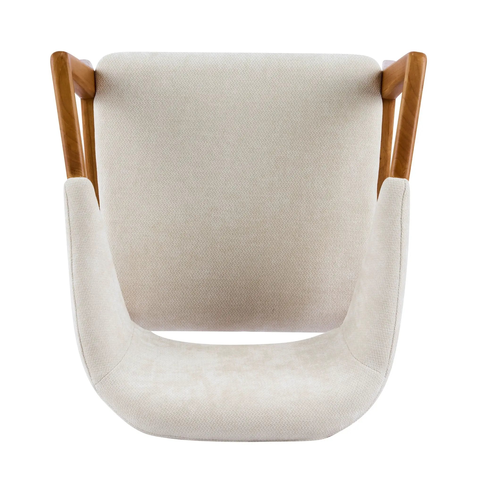 Indoor Upholstered Dining Armchair (Set of 2) - Beige / Teak by HouseOfZazla