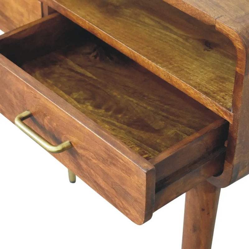 Solid Wood Valenza Curved Console Table by HouseOfZazla