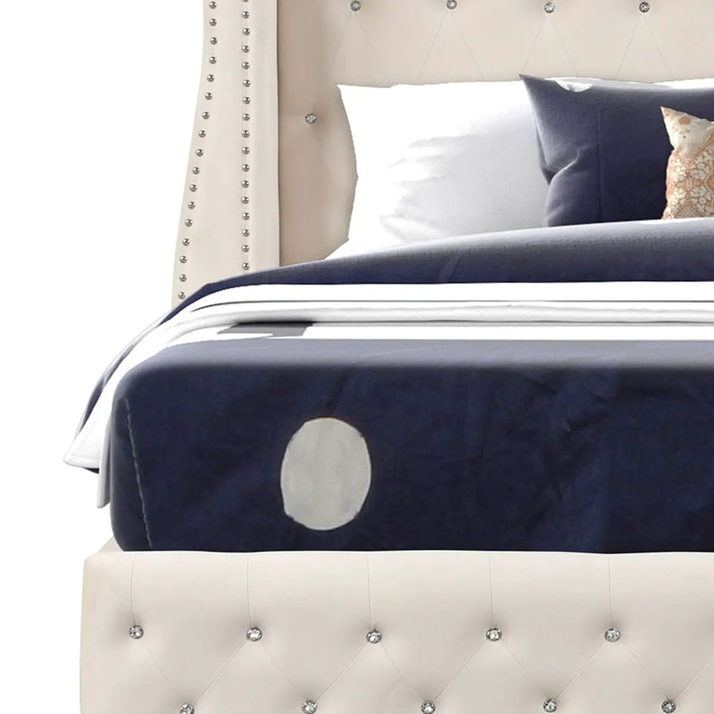 Sophia - Crystal Tufted Upholstered Bed by HouseOfZazla