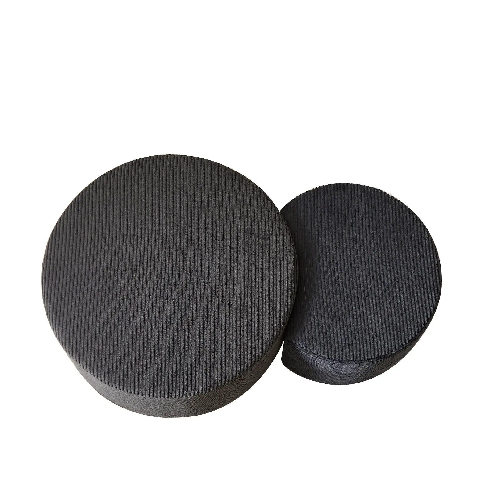 Modern Upholstered Round Coffee Table For Living Room (Set of 2) by HouseOfZazla