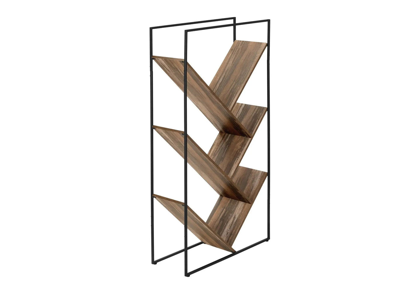3-Tier Contemporary Bookshelf with Reclaimed Wood Finish by HouseOfZazla