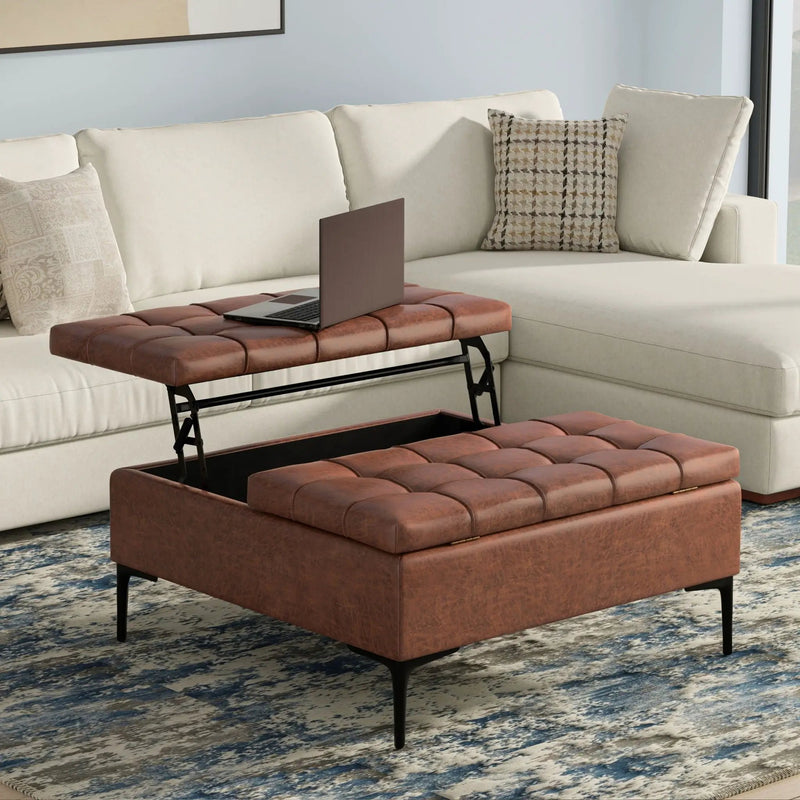 Laura - Lift Top Storage Ottoman by Unique Piece Furniture