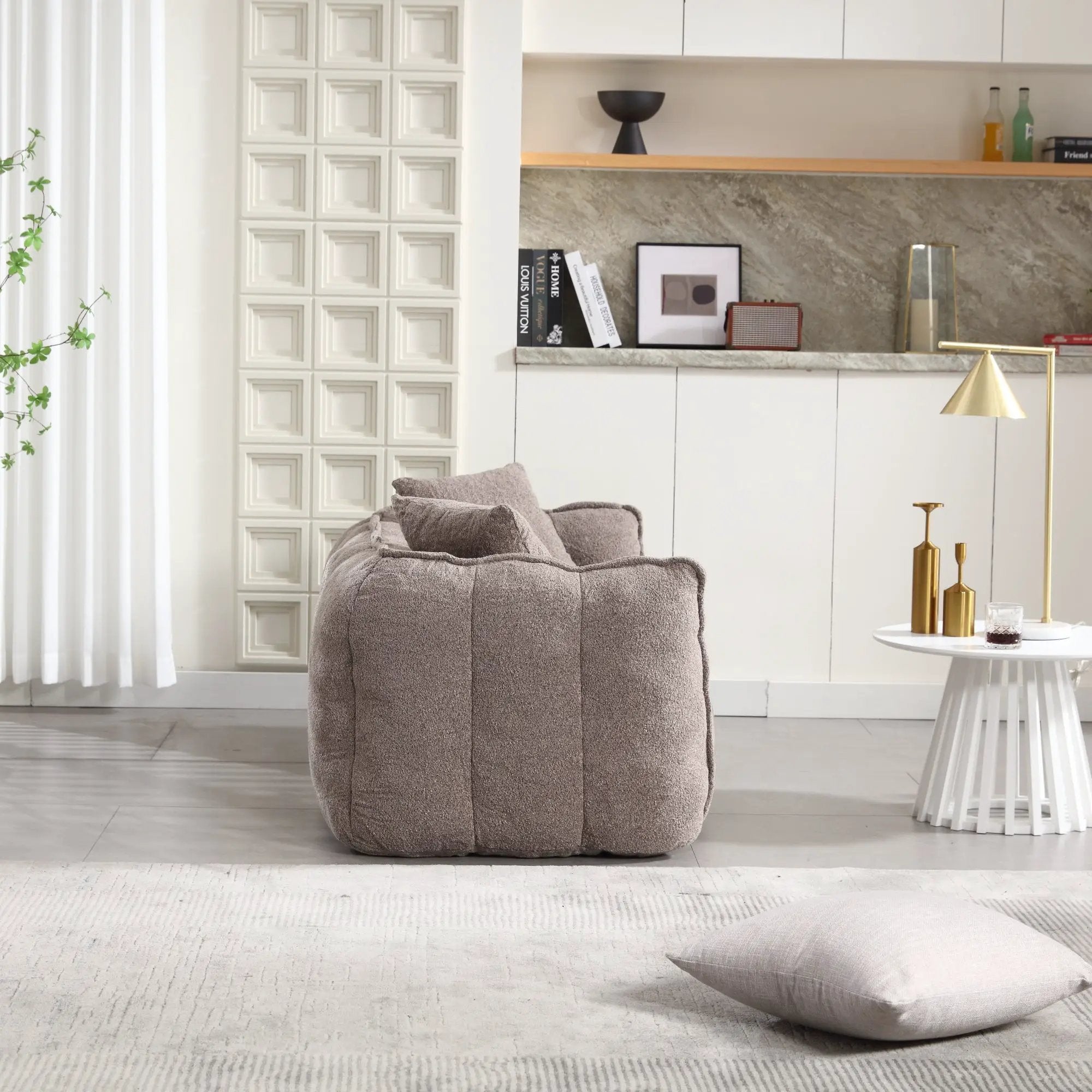 Cozy Beanbag Chair with High Resilience Foam Core by BLAKHOM