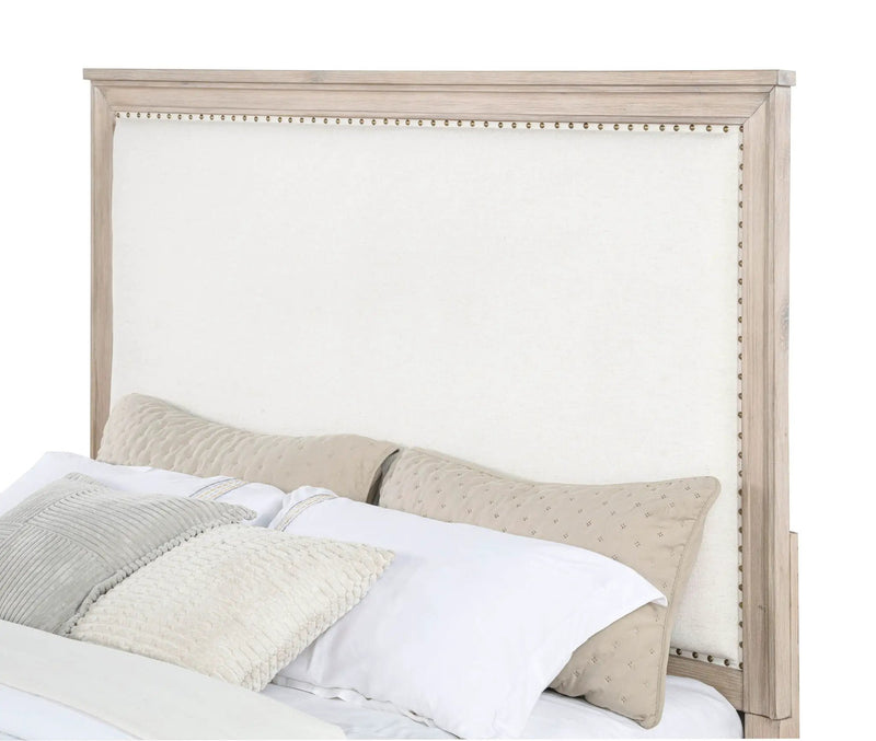 Pembroke 66-inch Queen Panel Bed Washed Oak by Unique Piece Furniture