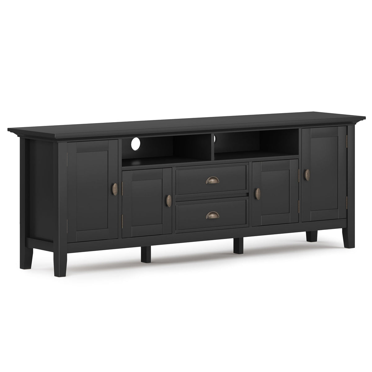 Handcrafted TV Media Stand with Adjustable Shelves - Multiple Colors