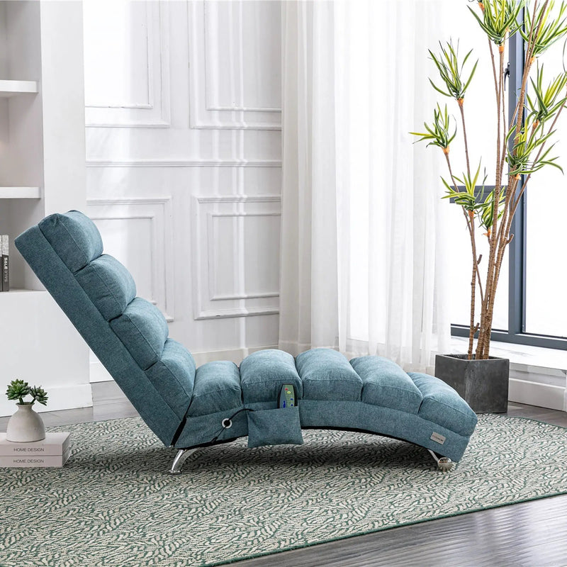 Massage Chaise Lounge Indoor With Remote Control, Ergonomic Electric Massage Lounger by Unique Piece Furniture