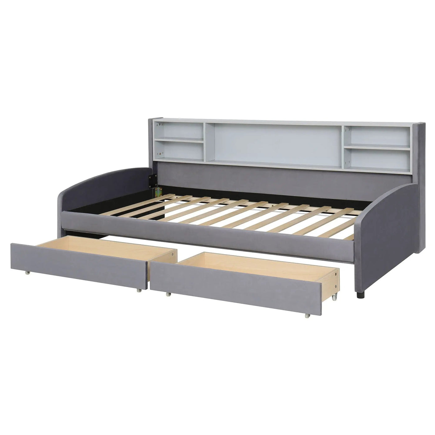 Luxurious Upholstered Platform Bed With Storage Drawers by HouseOfZazla