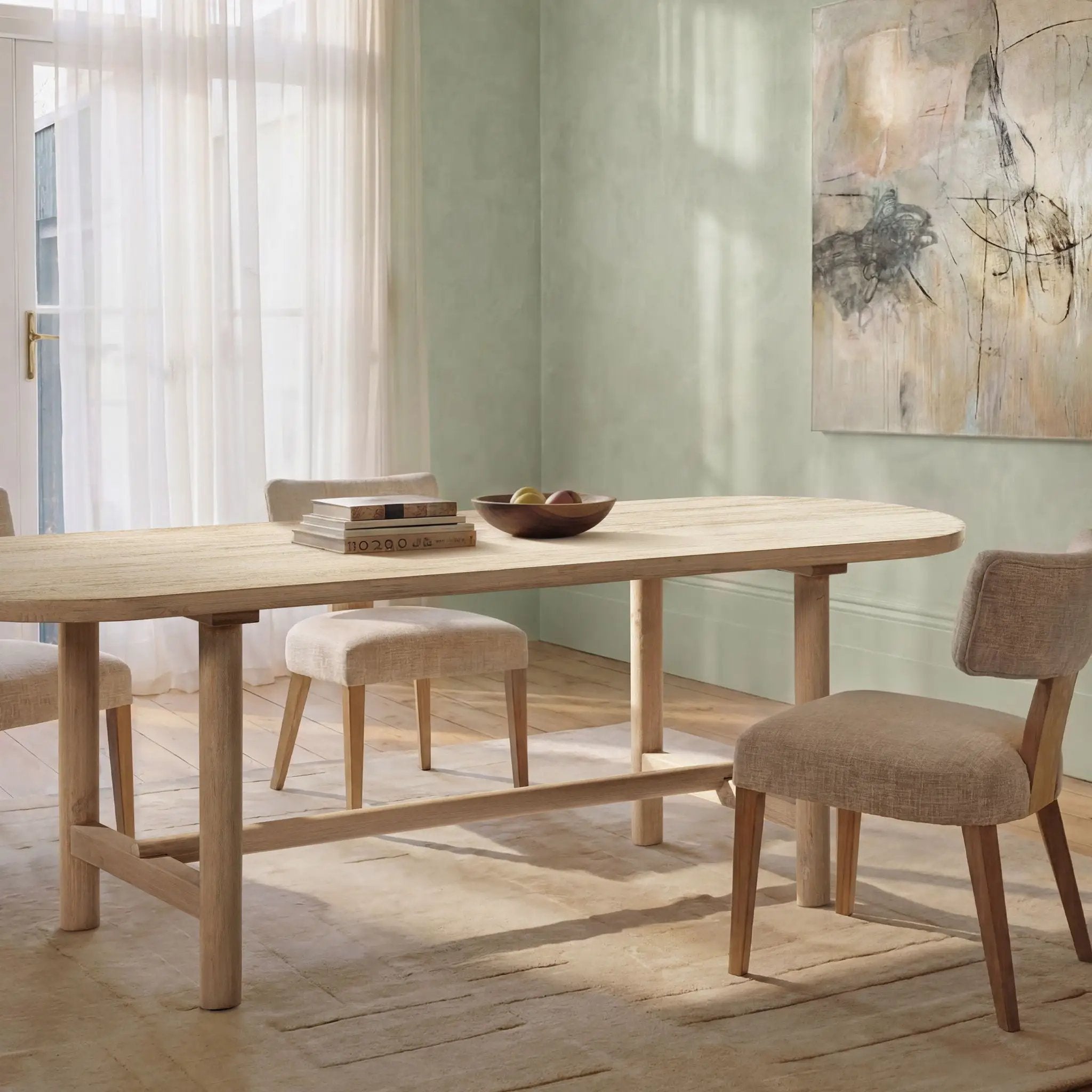 Milo - 8 Seat Oval Dining Table - Natural by HouseOfZazla
