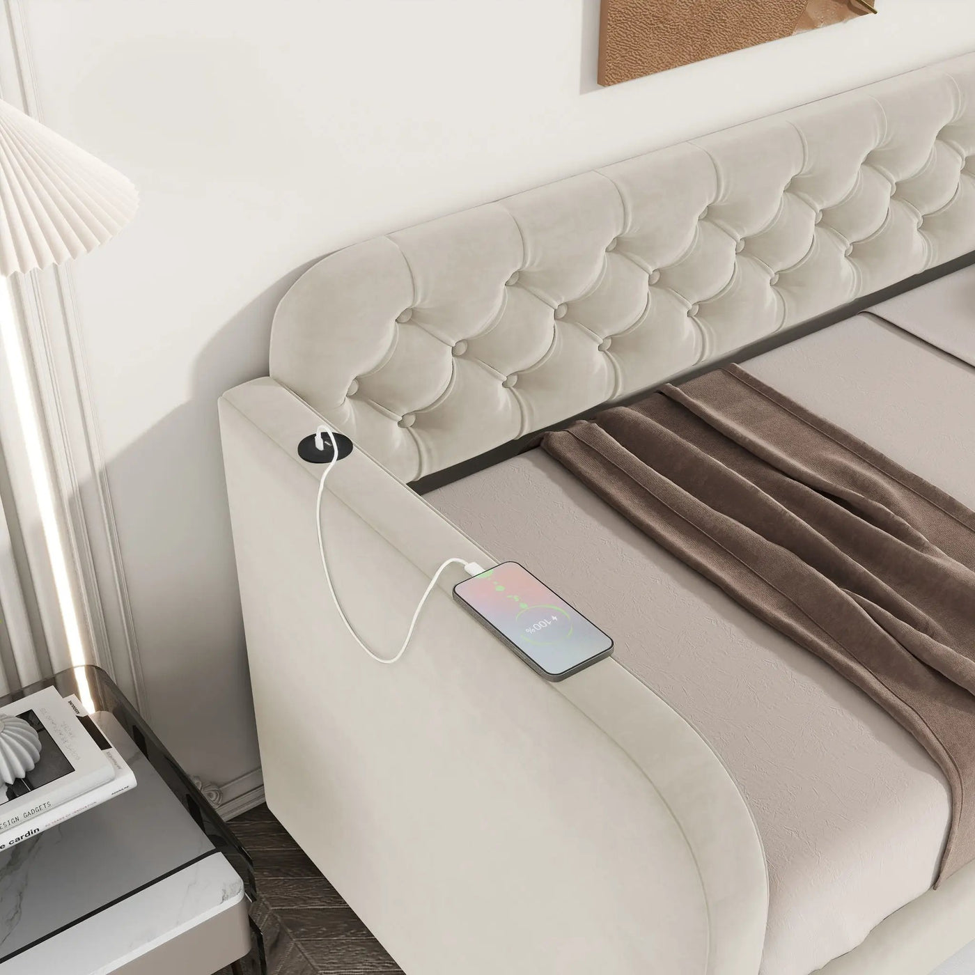 Upholstered Daybed With Trundle And USB Charging Design by HouseOfZazla