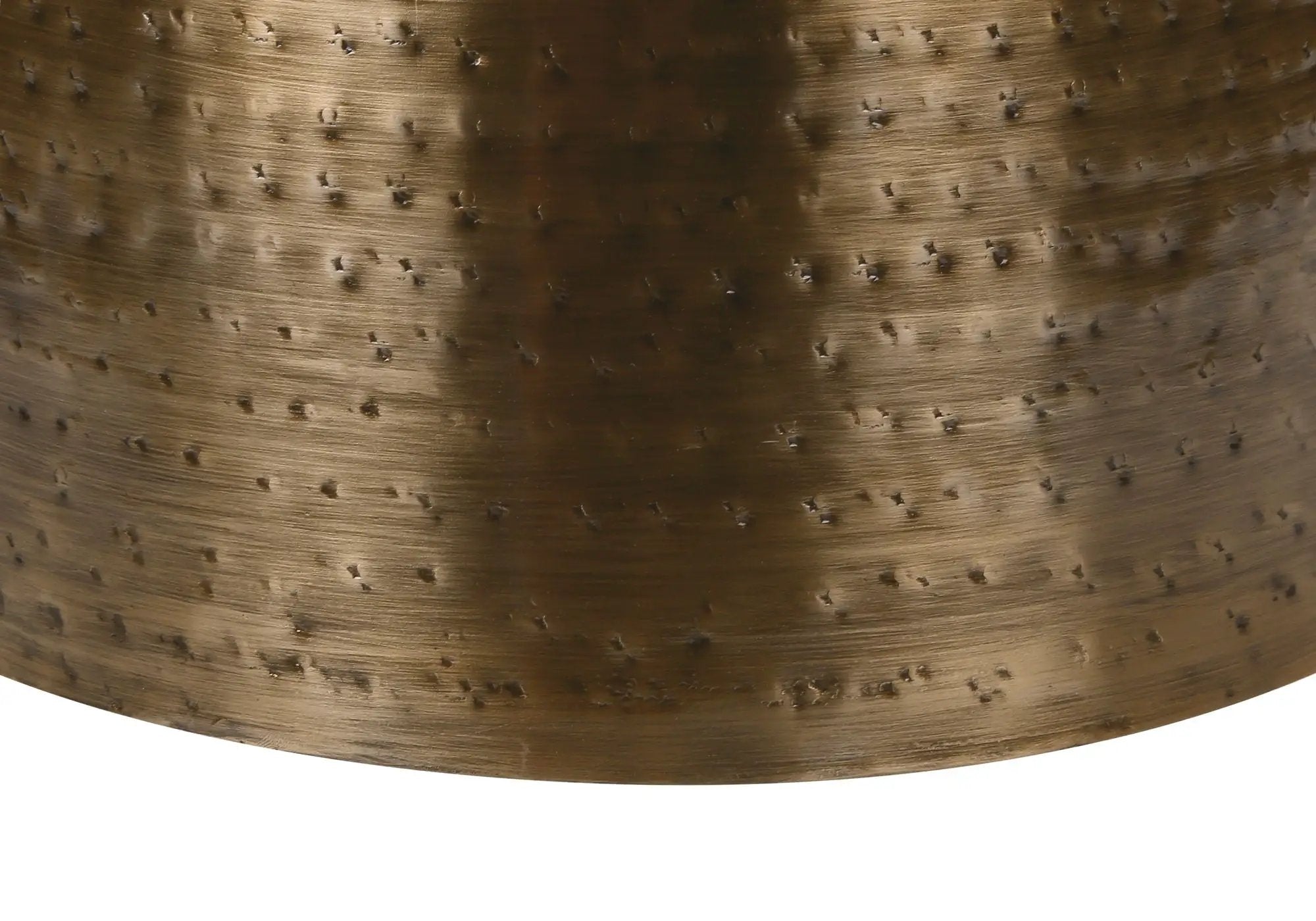 Drum Accent Side Table, Hammered Texture by HouseOfZazla