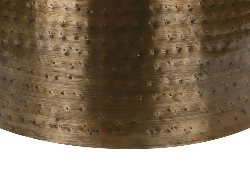 Drum Accent Side Table, Hammered Texture by HouseOfZazla