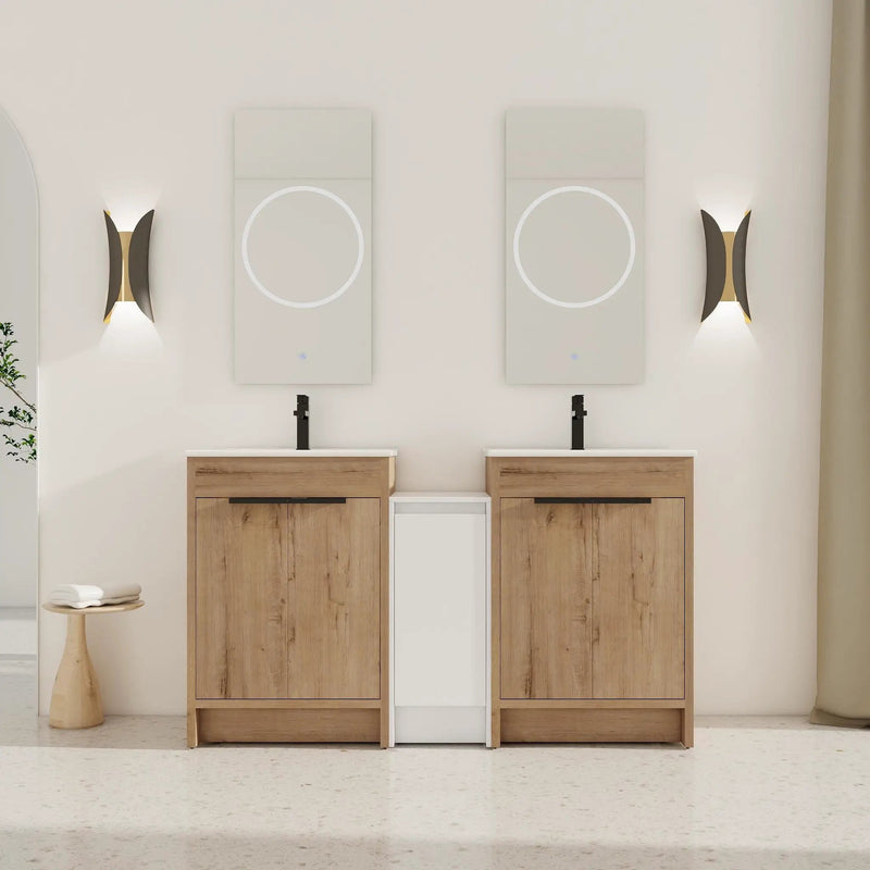 60 Inch Freestanding Bathroom Vanity with Ceramic Sink by HouseOfZazla