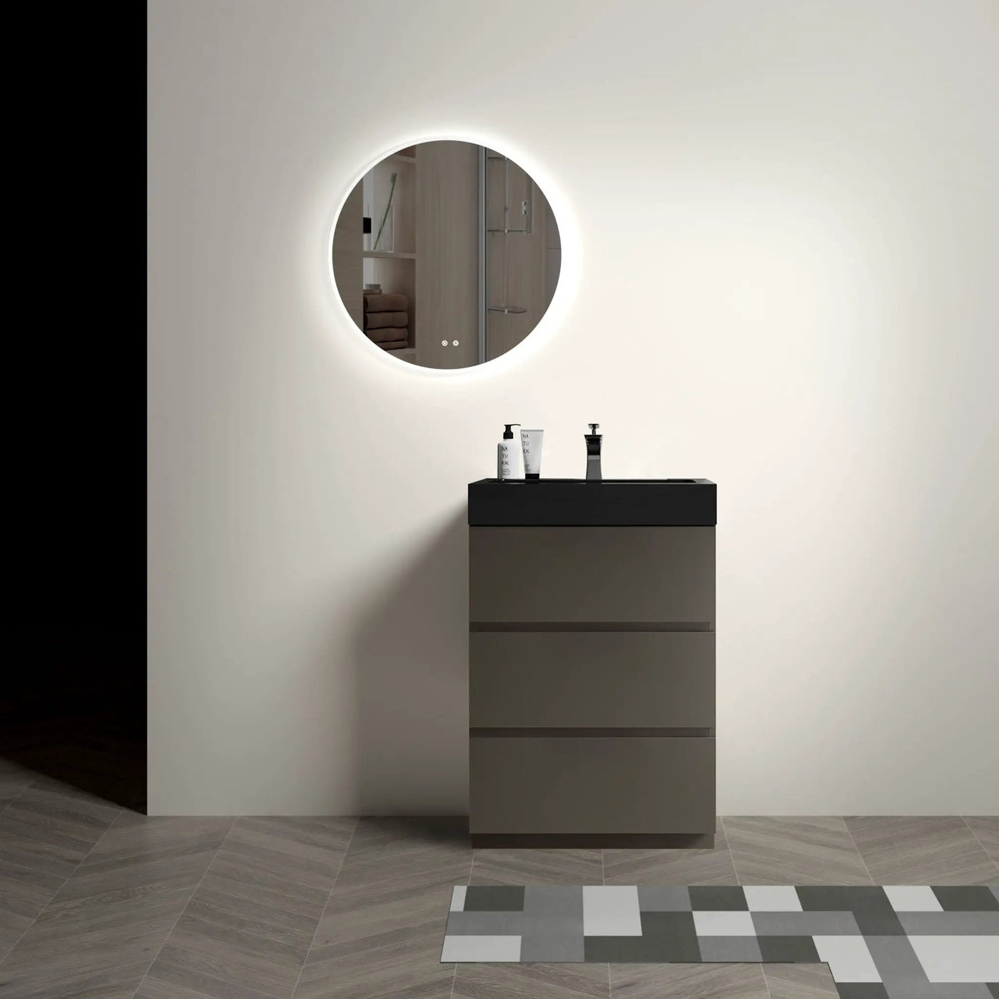 Alice - Bathroom Vanity With Sink, Large Storage Freestanding Bathroom Vanity For Modern Bathroom, One-Piece Sink Basin Without Drain And Faucet by HouseOfZazla