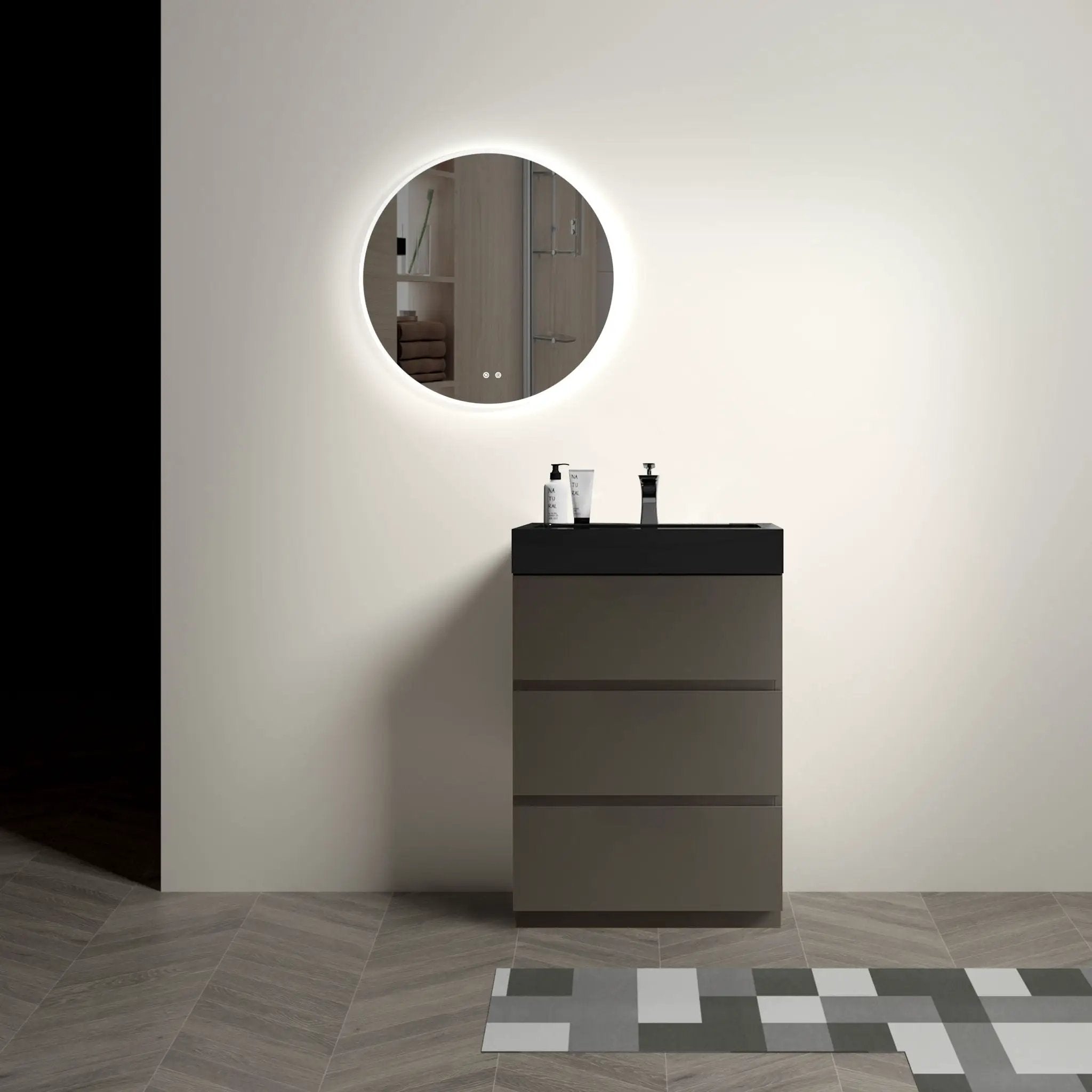 Alice - Bathroom Vanity With Sink, Large Storage Freestanding Bathroom Vanity For Modern Bathroom, One-Piece Sink Basin Without Drain And Faucet by Unique Piece Furniture