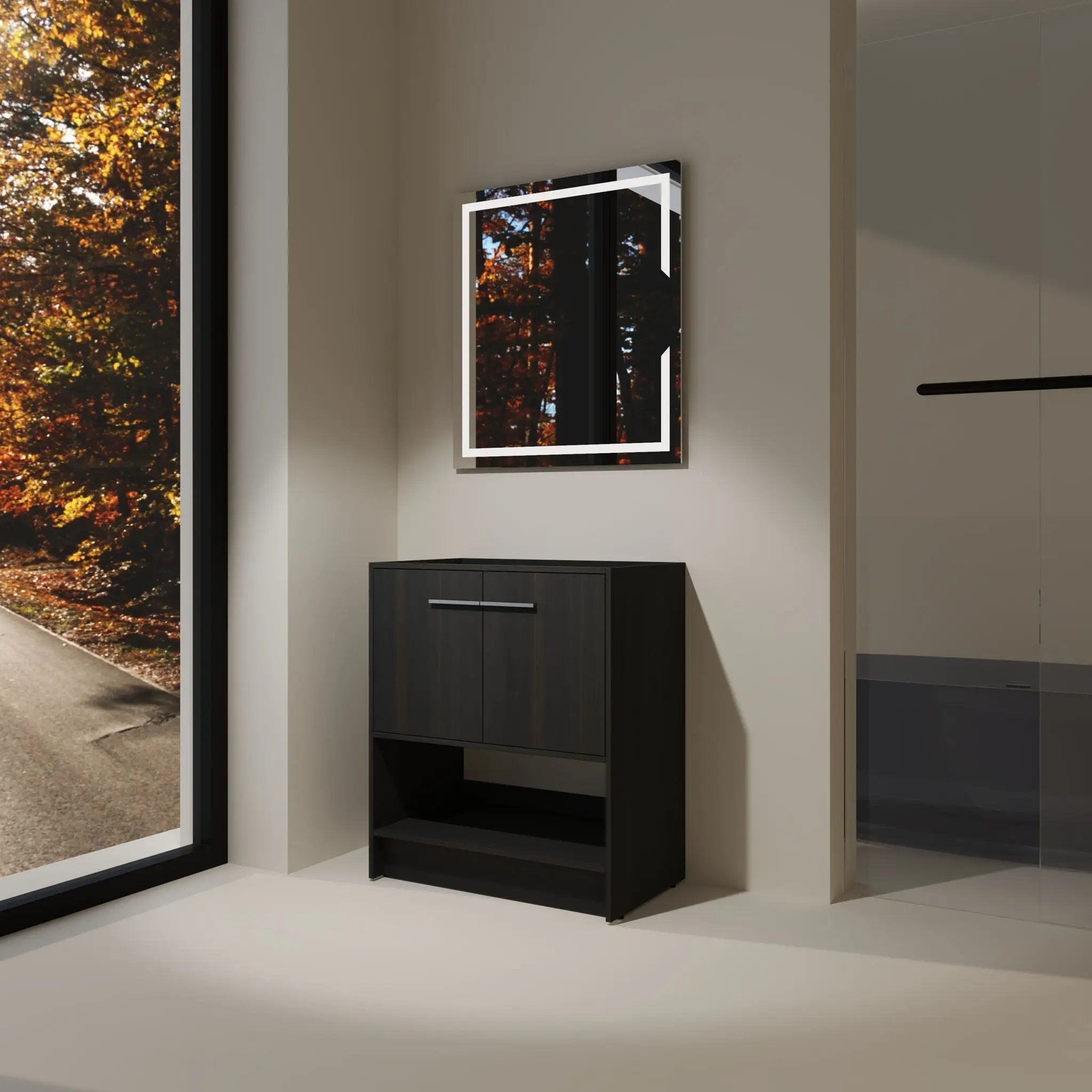 Modern Freestanding Bathroom Vanity With 2 Doors by HouseOfZazla