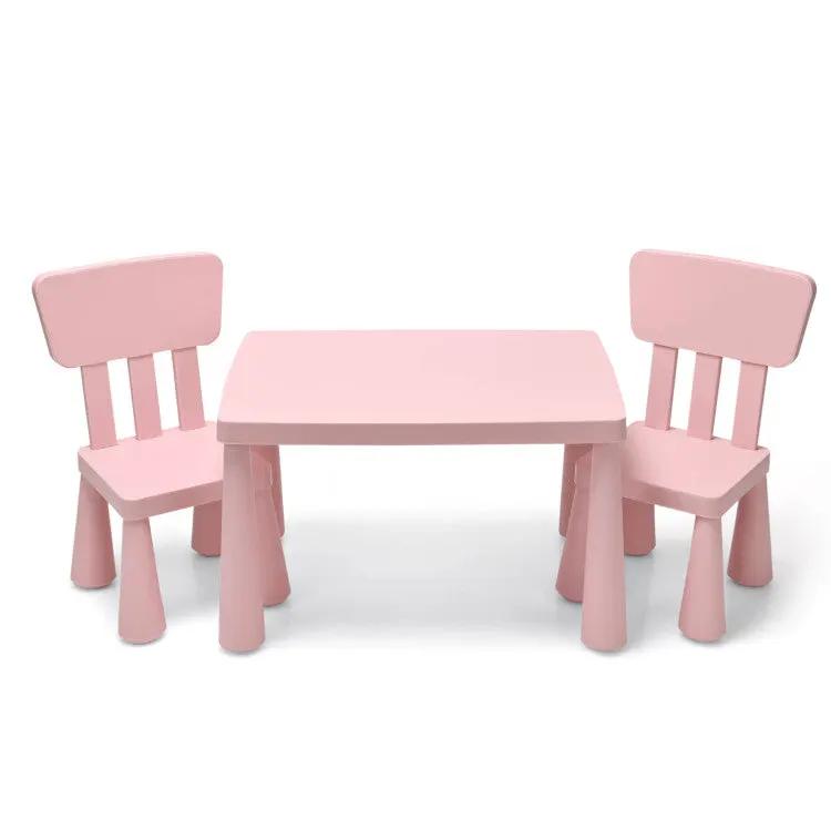 2-in-1 Kids Furniture Set: Twin Bed Frame & 3-Piece Activity Play Table and Chair Set by DirectDeals