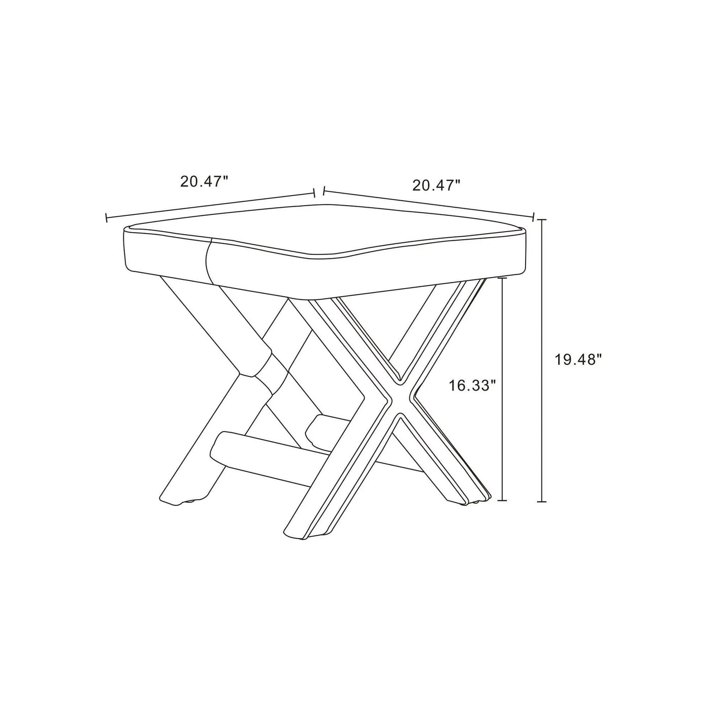 Abigail - Accent Bench With Piped Cushion by HouseOfZazla