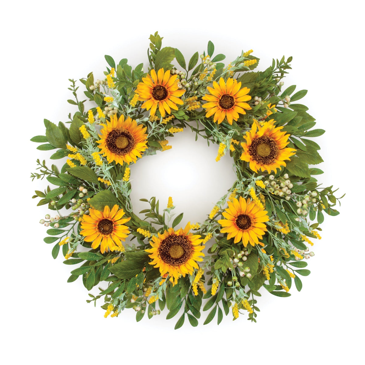 Mixed Sunflower Floral Wreath 22" Diameter, photo 2 of 2