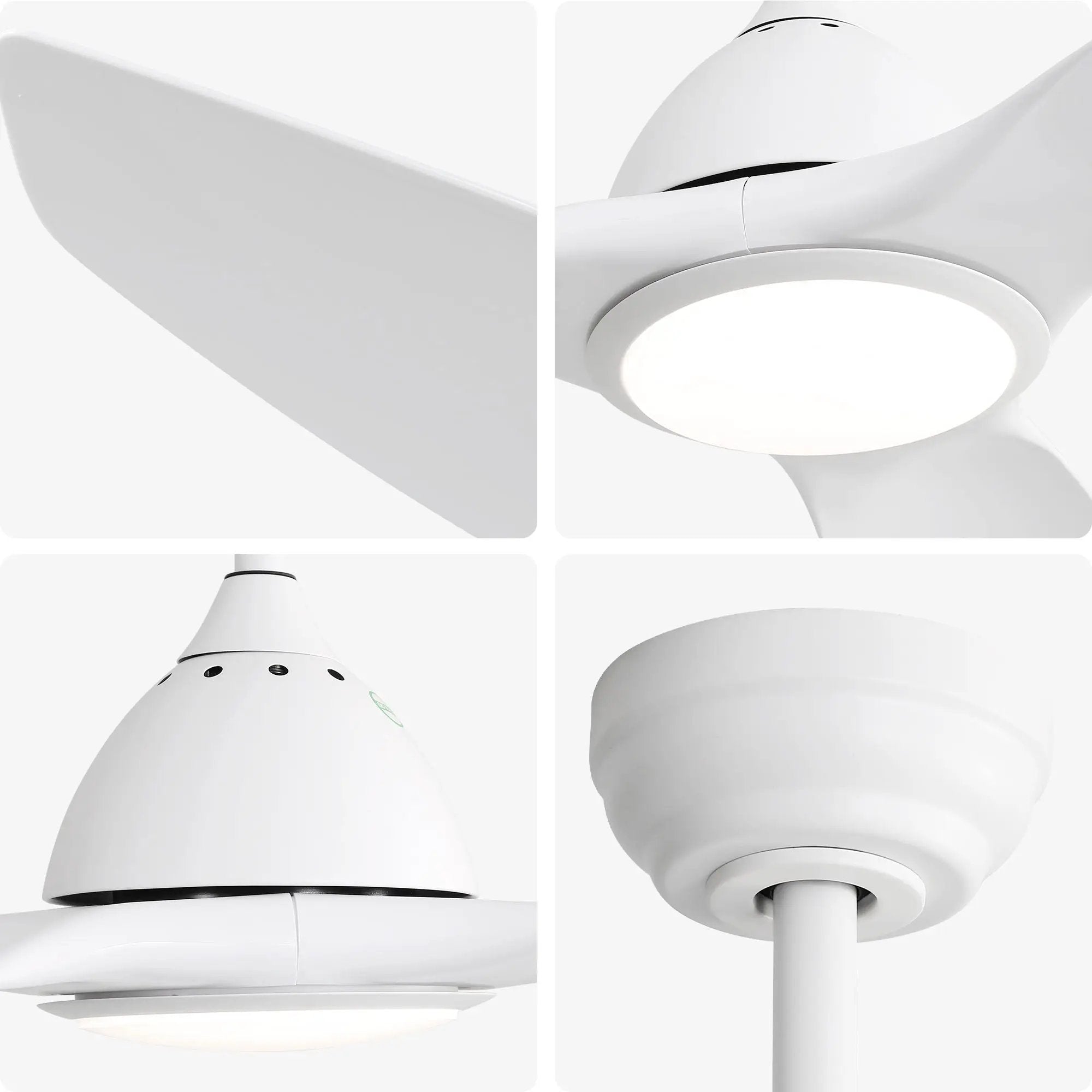Modern Ceiling Fan With 22W Led Light, 3 ABS Fan Blades Dc Motor Ceiling Fan For Bedroom Living Room by HouseOfZazla
