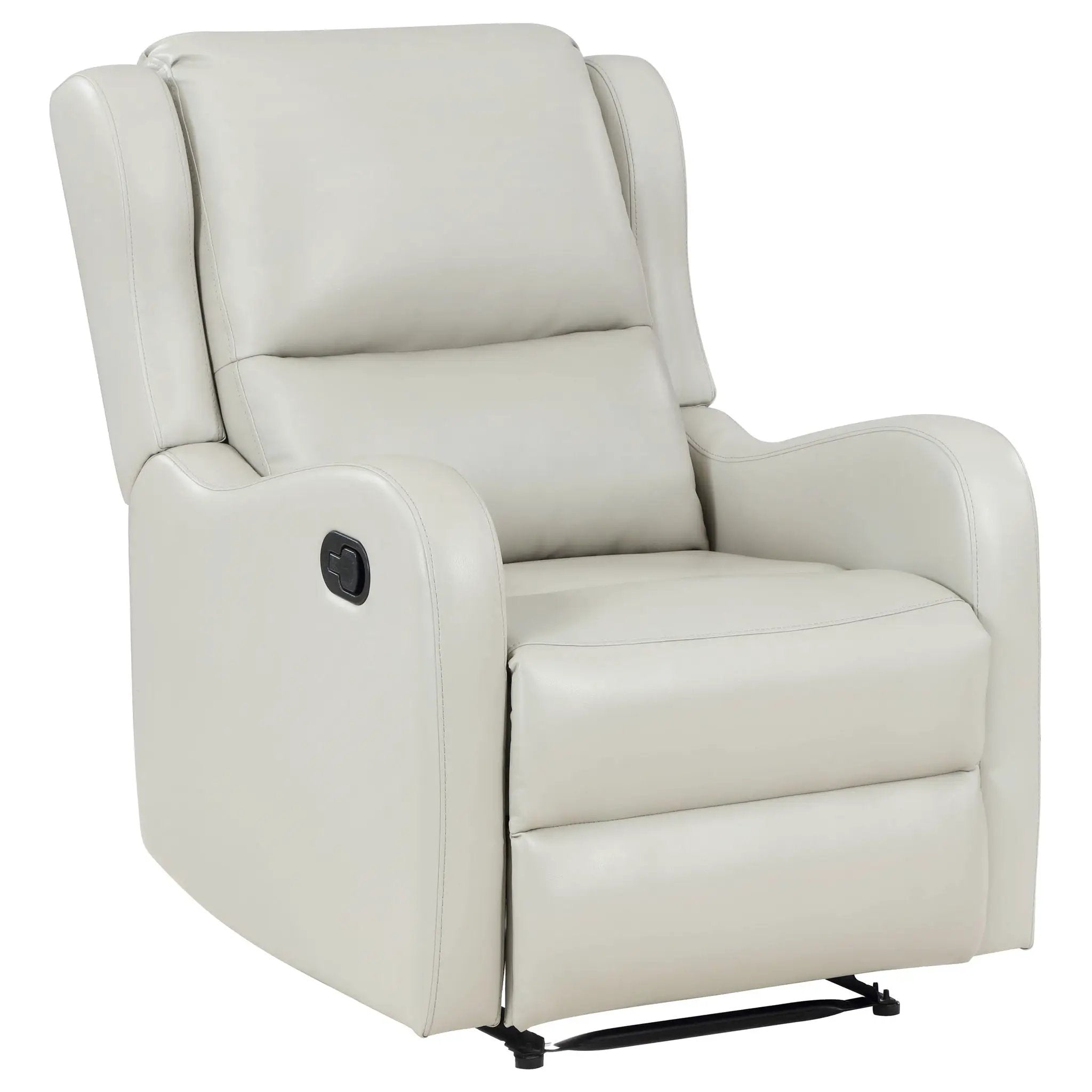 Kelsey Upholstered English Arm Recliner Chair Ivory by Unique Piece Furniture