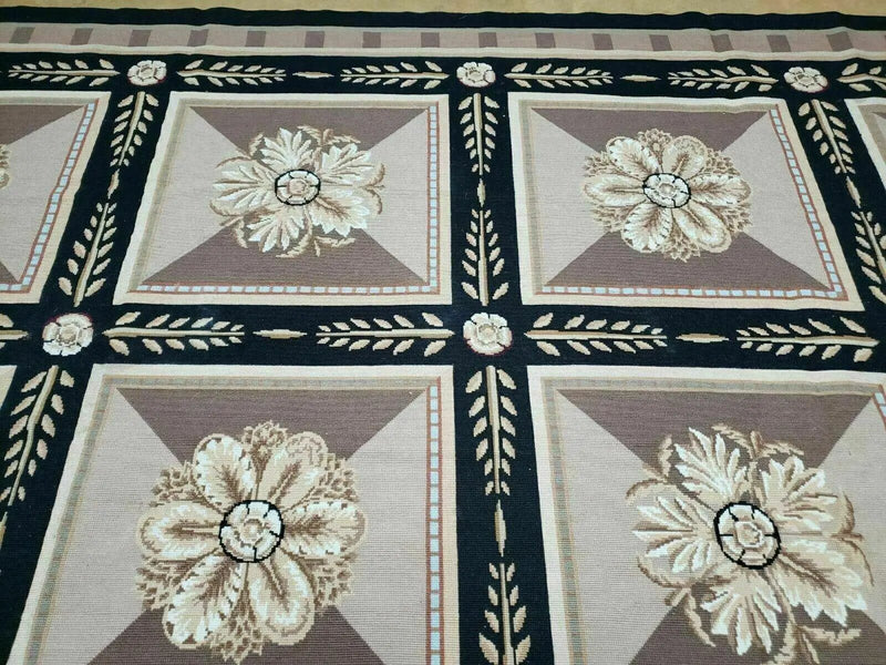 9' X 12' Handmade English Aubusson Savonnerie Design Needlepoint Wool Rug Nice by Jewel Rugs