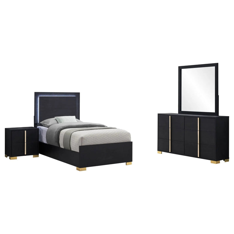 Marceline 4-piece Twin Bedroom Set Black by Unique Piece Furniture