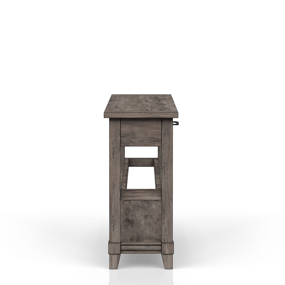 Console Table with Wine Bottle Storage and Storage Drawers - Gray, photo 5 of 6