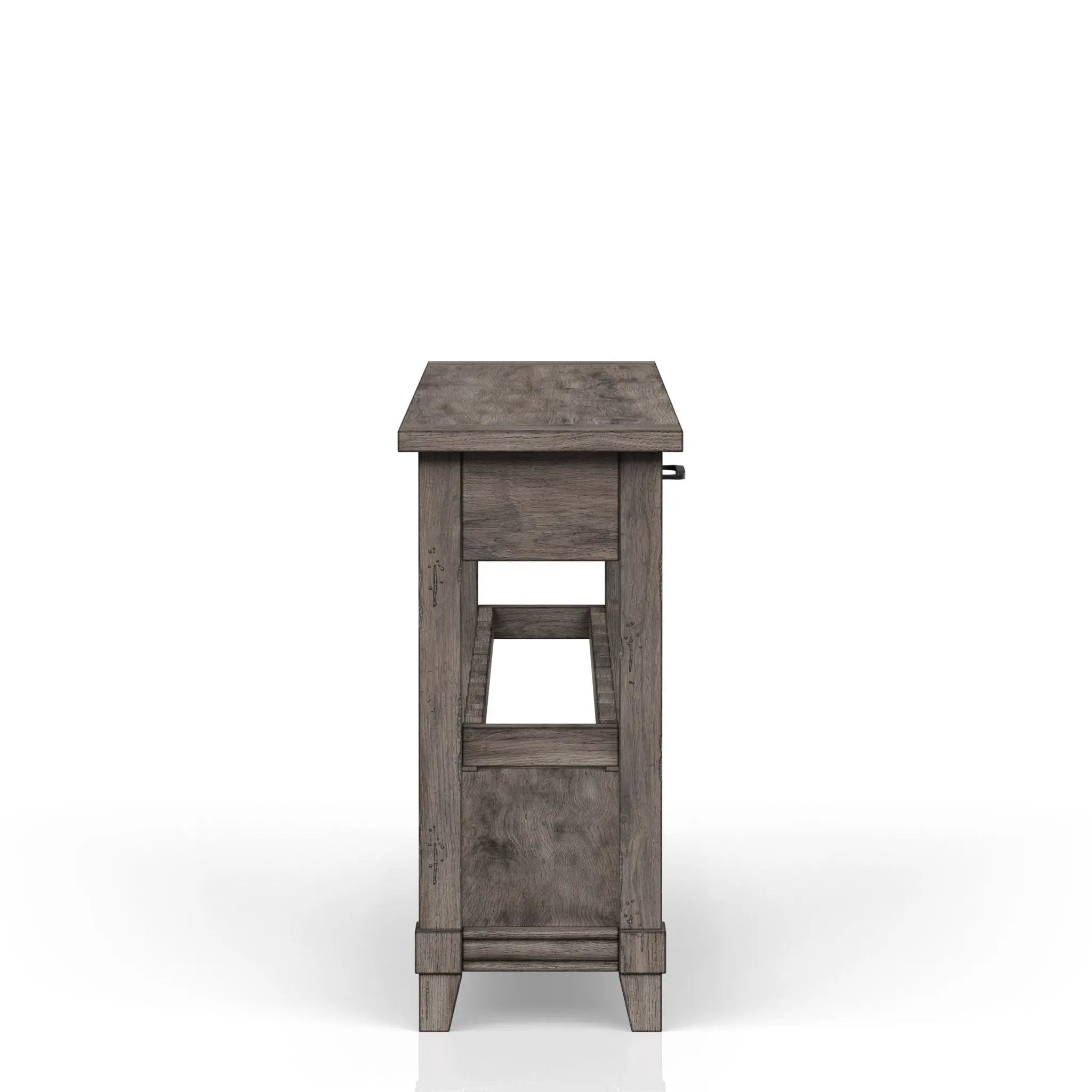 Console Table With Wine Bottle Storage Storage Drawers - Gray by Unique Piece Furniture