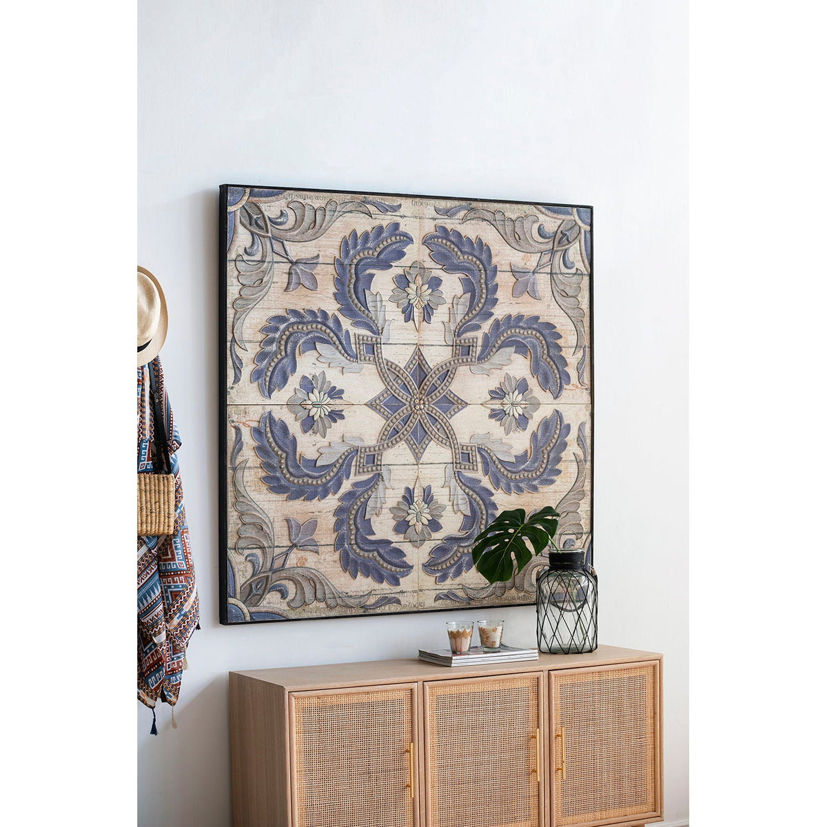 Large Multicolor Square Wall Decor Panel with Refined Pattern - 48", photo 7 of 9
